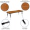 Flash Furniture 86" Oval Wave Oak Table Set-12" Stack Chairs XU-GRP-12CH-A3060CON-60-OAK-T-P-GG - alternate 10